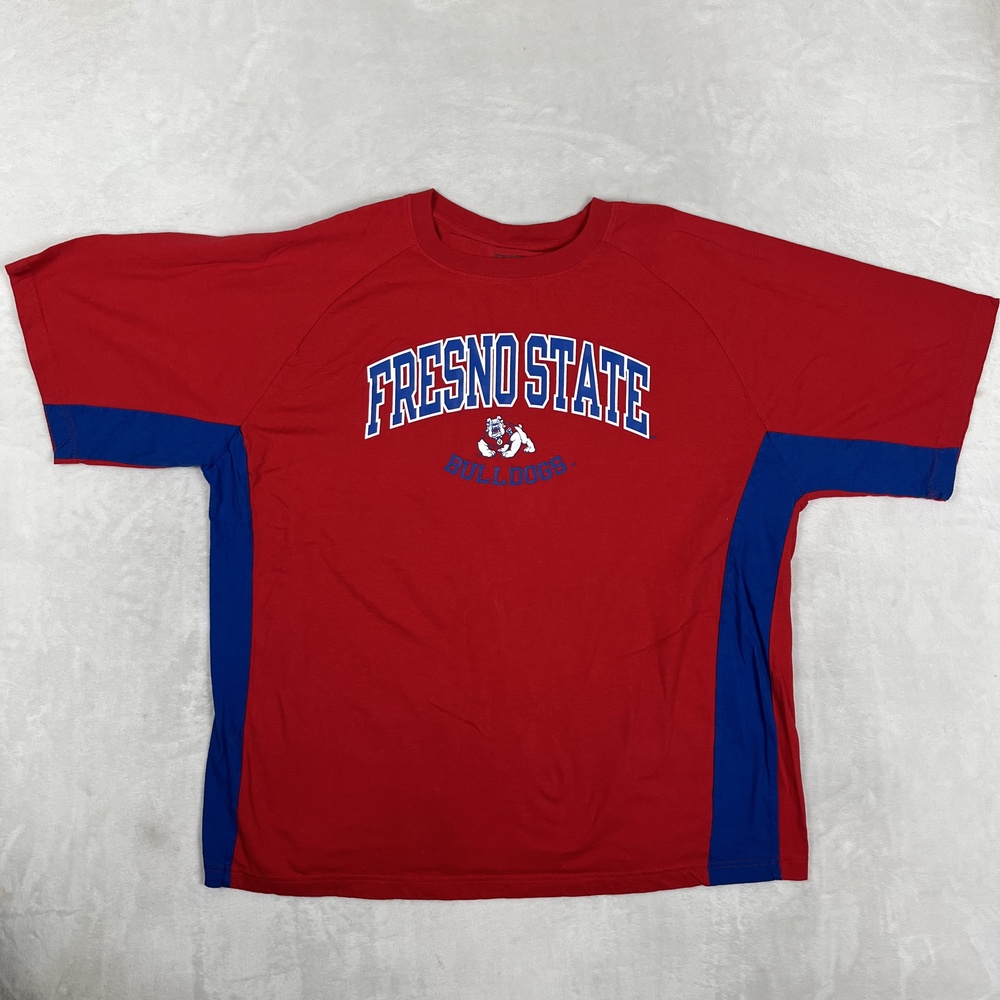 VTG Fresno State Bulldogs Shirt Mens 2XL Red NCAA Football Varsity Classics Y2K